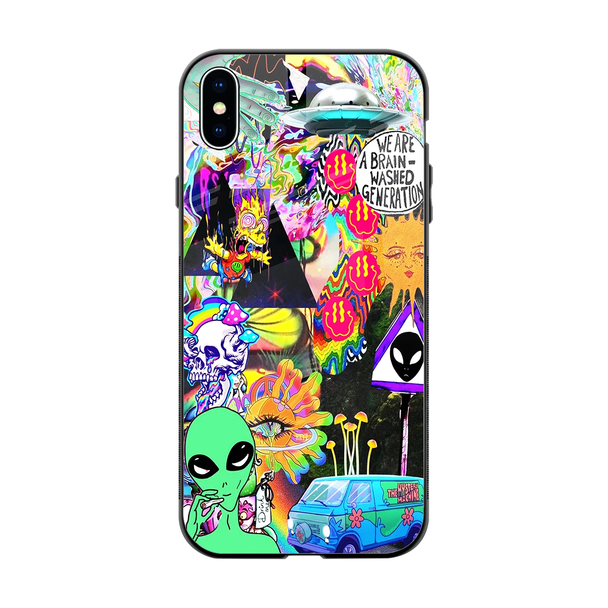 Alien Escape back phone cover | glass case for iphone xs max
