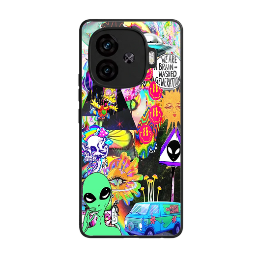 Alien Escape back phone cover | glass case for iqoo neo 10r 5g