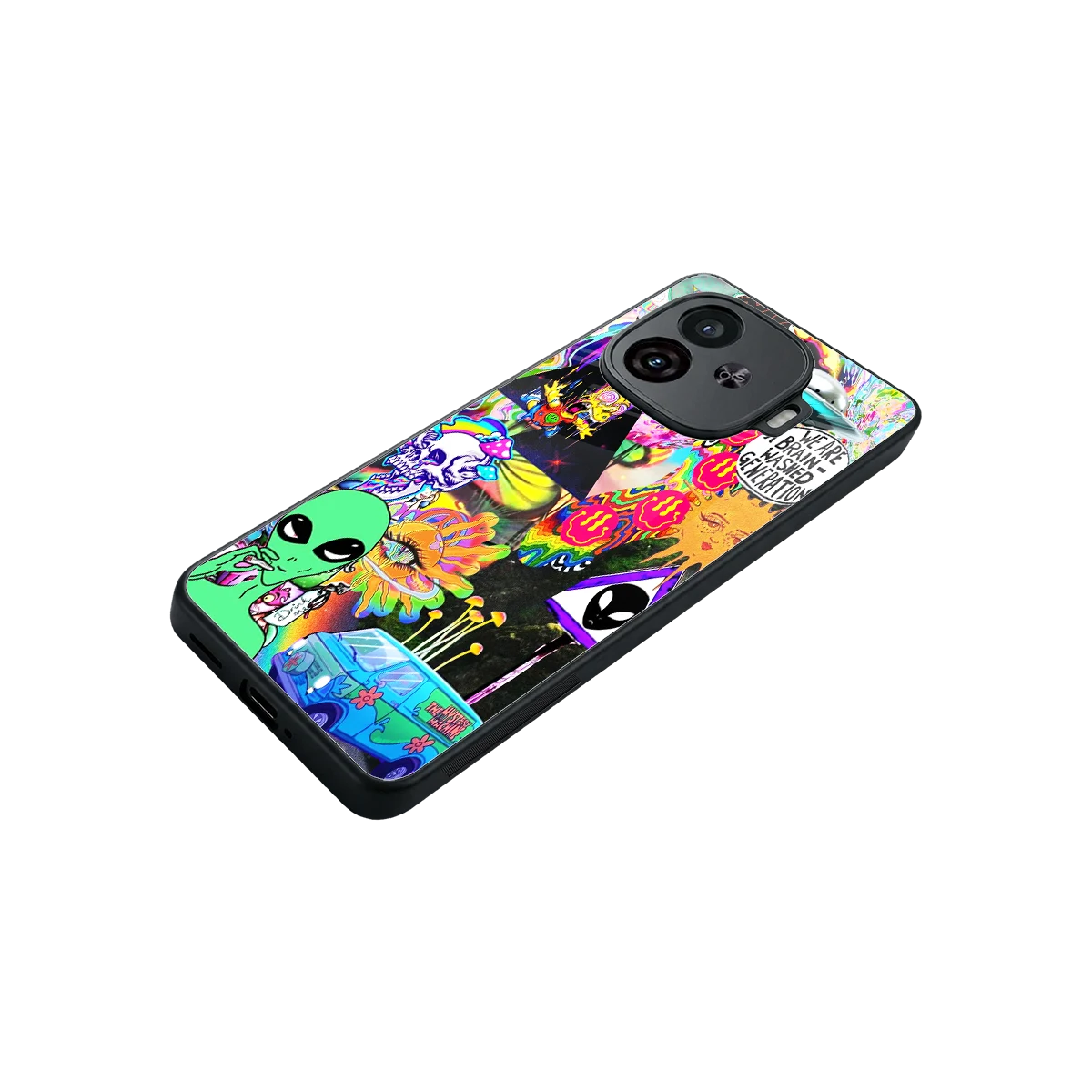 Alien Escape stylish phone case for iqoo neo 10r 5g | glossy glass and slim fit