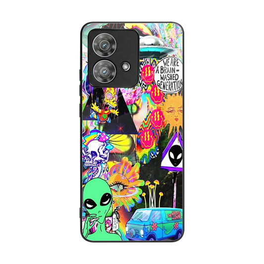 Alien Escape back phone cover | glass case for motorola edge 40 neo 5g