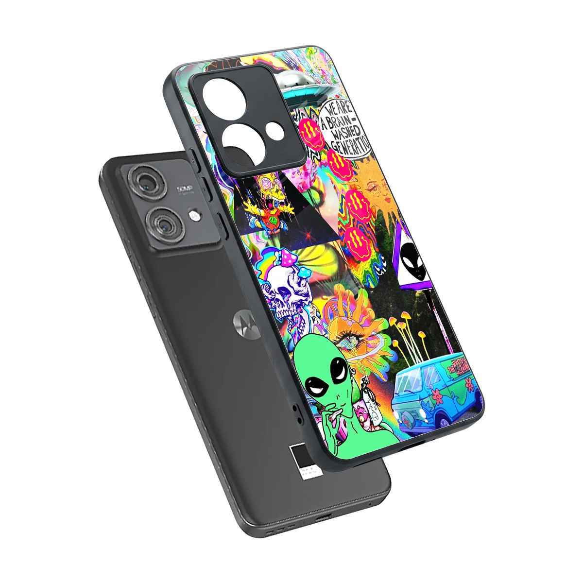 Alien Escape sleek motorola edge 40 neo 5g cover with tempered glass back and TPU edges