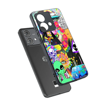 Alien Escape sleek motorola edge 40 neo 5g cover with tempered glass back and TPU edges