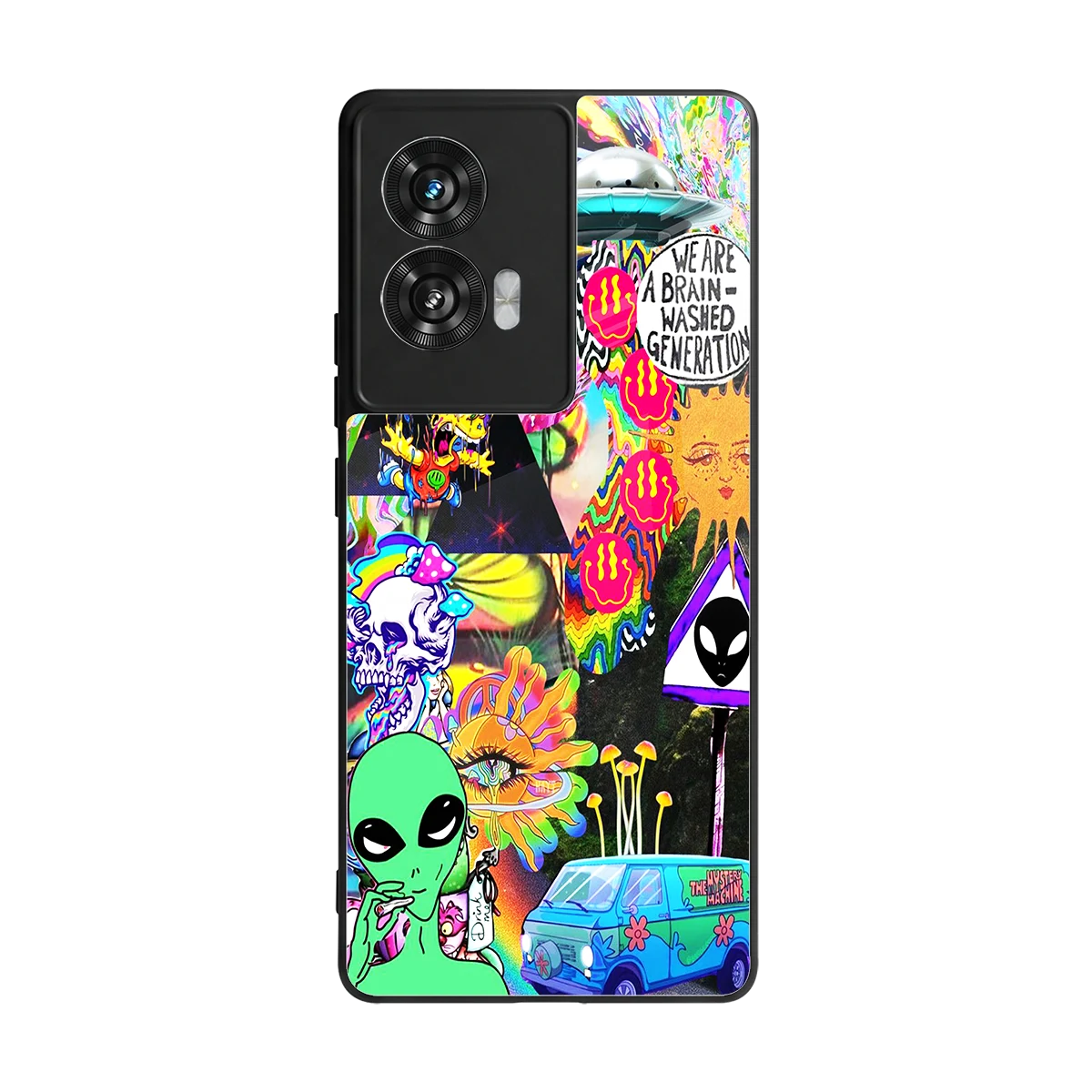 Alien Escape back phone cover | glass case for motorola edge 50 fusion