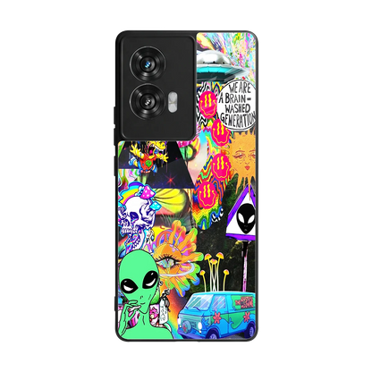 Alien Escape back phone cover | glass case for motorola edge 50 fusion
