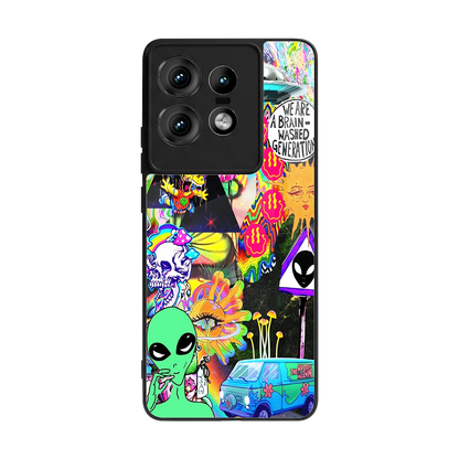 Alien Escape back phone cover | glass case for motorola edge 50 pro