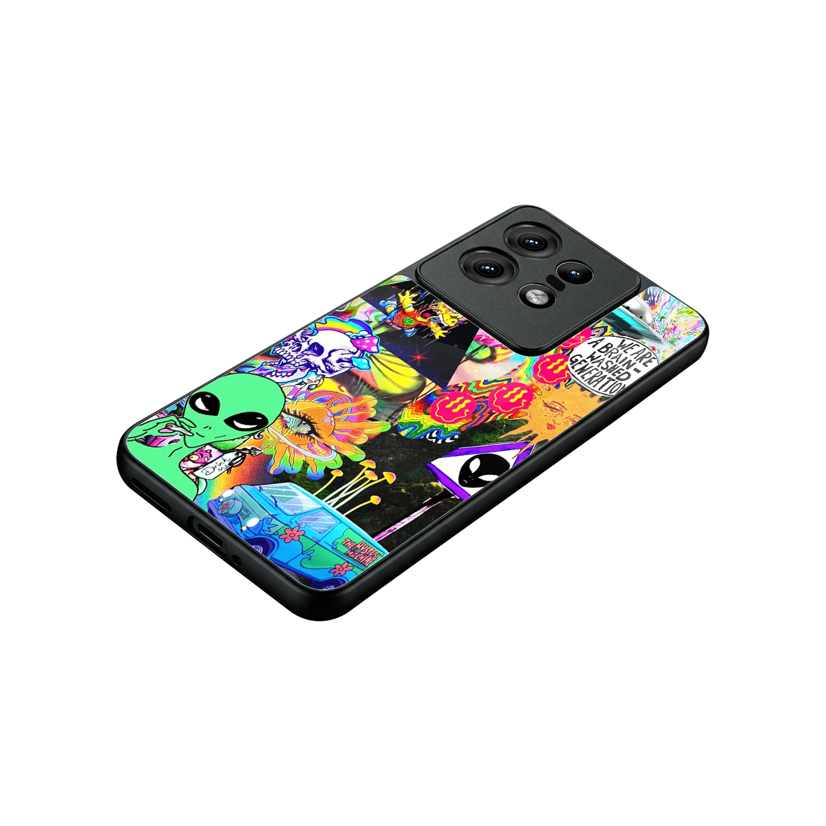 Alien Escape stylish phone case for motorola edge 50 pro | glossy glass and slim fit
