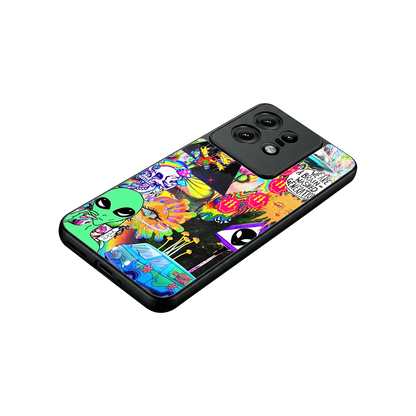 Alien Escape stylish phone case for motorola edge 50 pro | glossy glass and slim fit