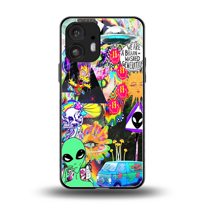 Alien Escape back phone cover | glass case for nothing phone 2
