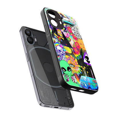 Alien Escape sleek nothing phone 2 cover with tempered glass back and TPU edges