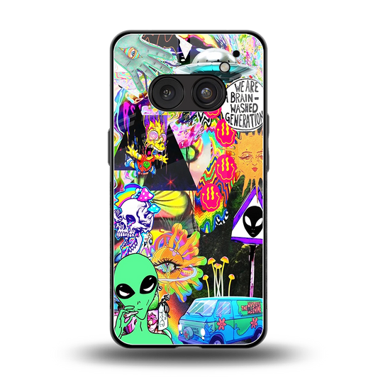 Alien Escape back phone cover | glass case for nothing phone 2a plus