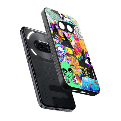 Alien Escape sleek nothing phone 2a cover with tempered glass back and TPU edges