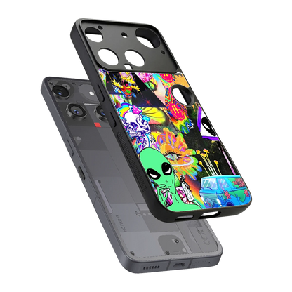 Alien Escape sleek nothing phone 3 cover with tempered glass back and TPU edges