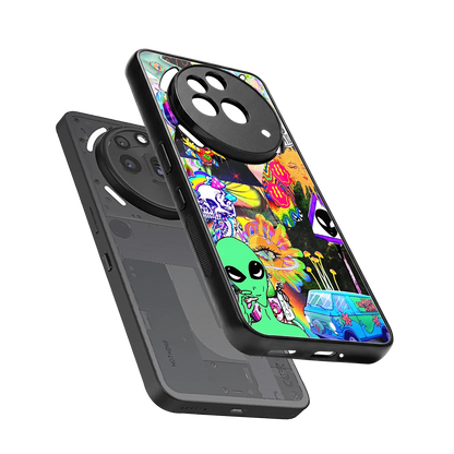 Alien Escape sleek nothing phone 3a pro cover with tempered glass back and TPU edges