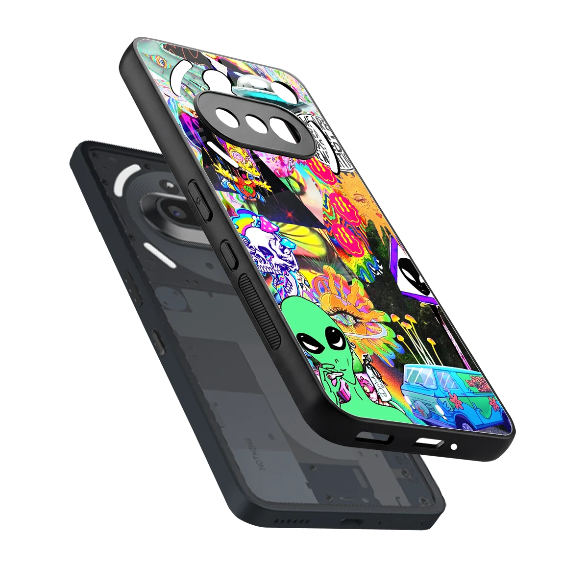 Alien Escape sleek nothing phone 3a cover with tempered glass back and TPU edges