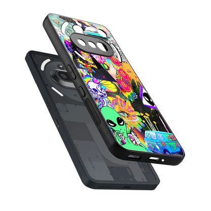 Alien Escape sleek nothing phone 3a cover with tempered glass back and TPU edges