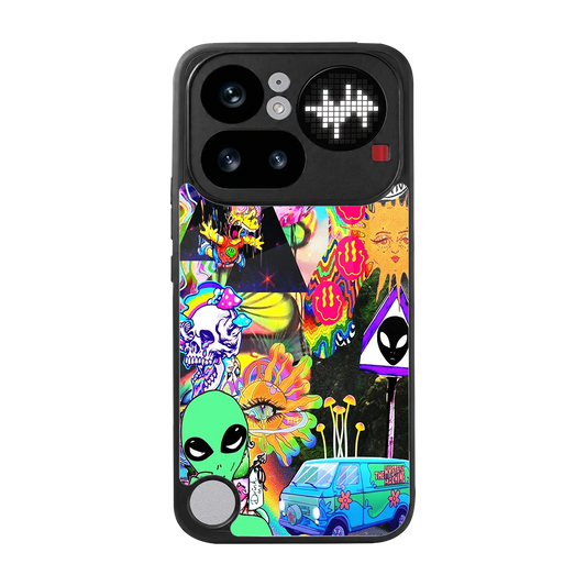 Alien Escape back phone cover | glass case for nothing phone 4a pro