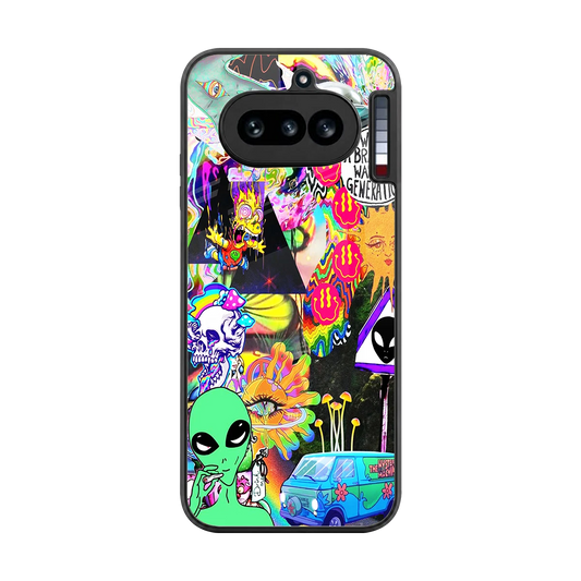 Alien Escape back phone cover | glass case for nothing phone 4a