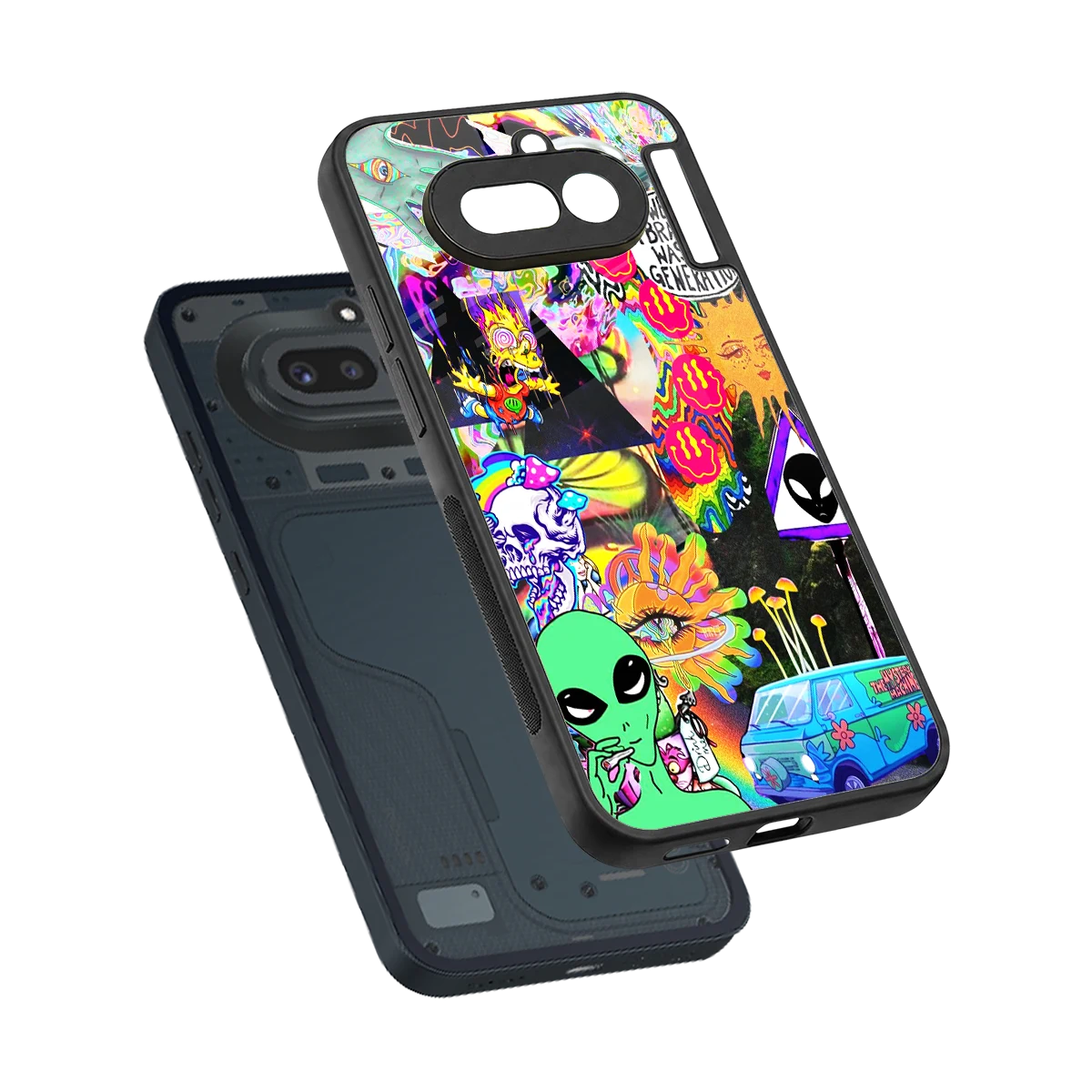 Alien Escape sleek nothing phone 4a cover with tempered glass back and TPU edges