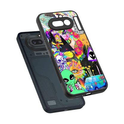 Alien Escape sleek nothing phone 4a cover with tempered glass back and TPU edges