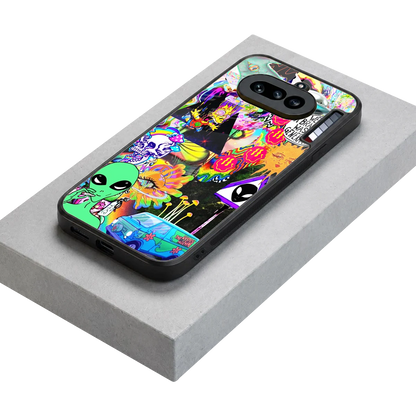 Alien Escape stylish phone case for nothing phone 4a | glossy glass and slim fit