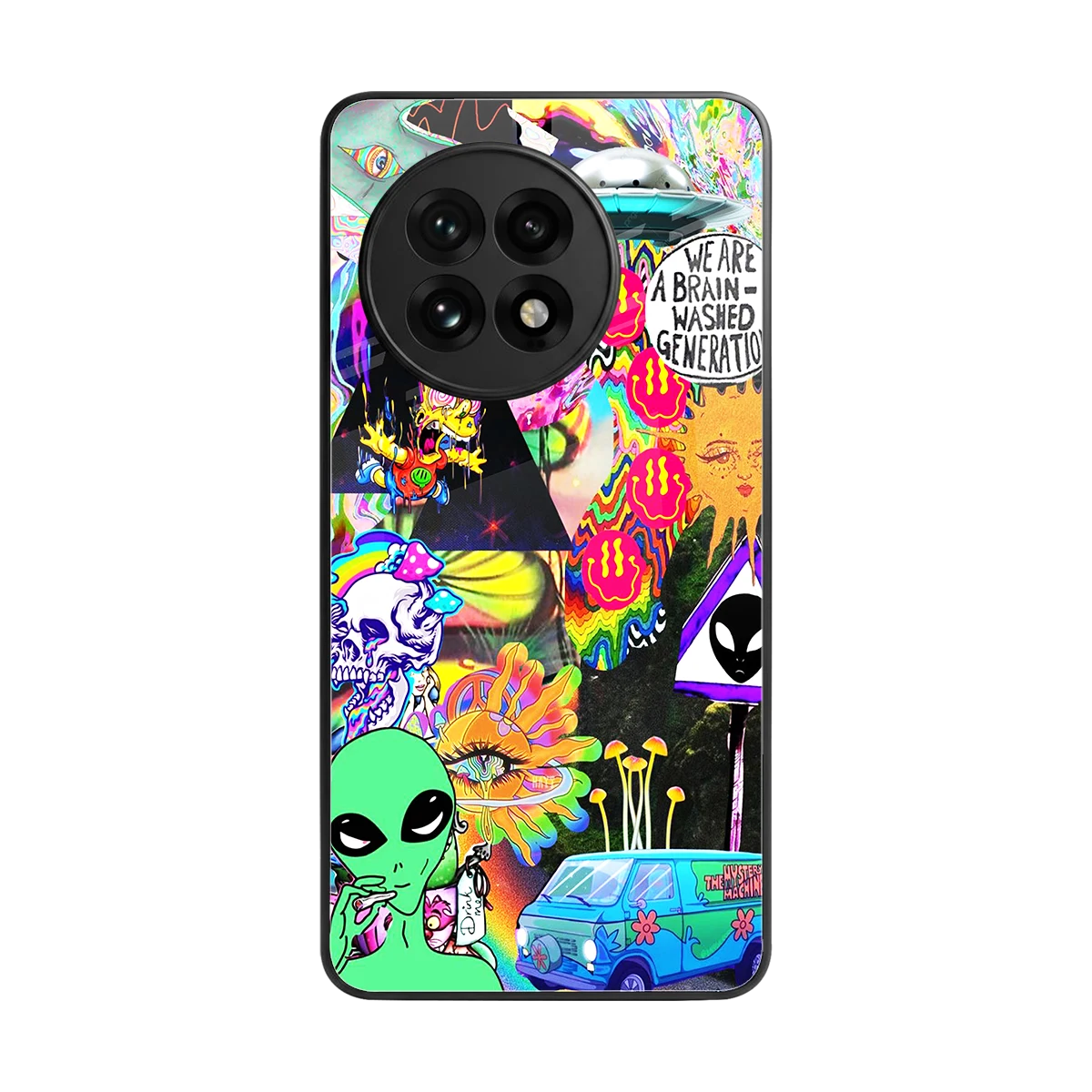 Alien Escape back phone cover | glass case for oneplus 13r