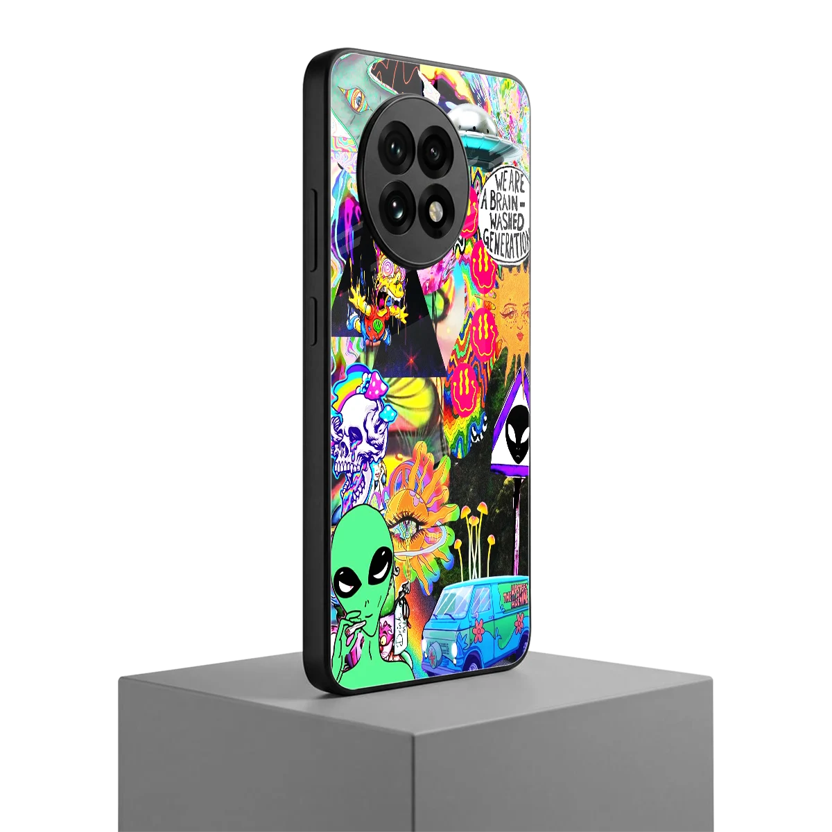 Alien Escape oneplus 13r mobile cover | shockproof glass phone case
