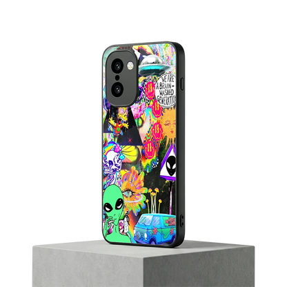 Alien Escape oneplus 15r mobile cover | shockproof glass phone case