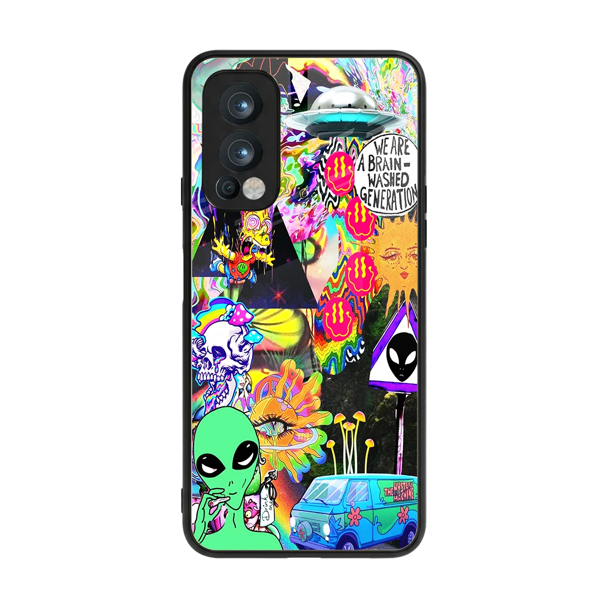 Alien Escape back phone cover | glass case for oneplus nord 2