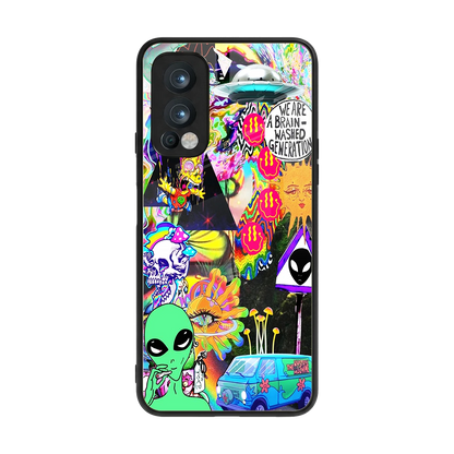 Alien Escape back phone cover | glass case for oneplus nord 2
