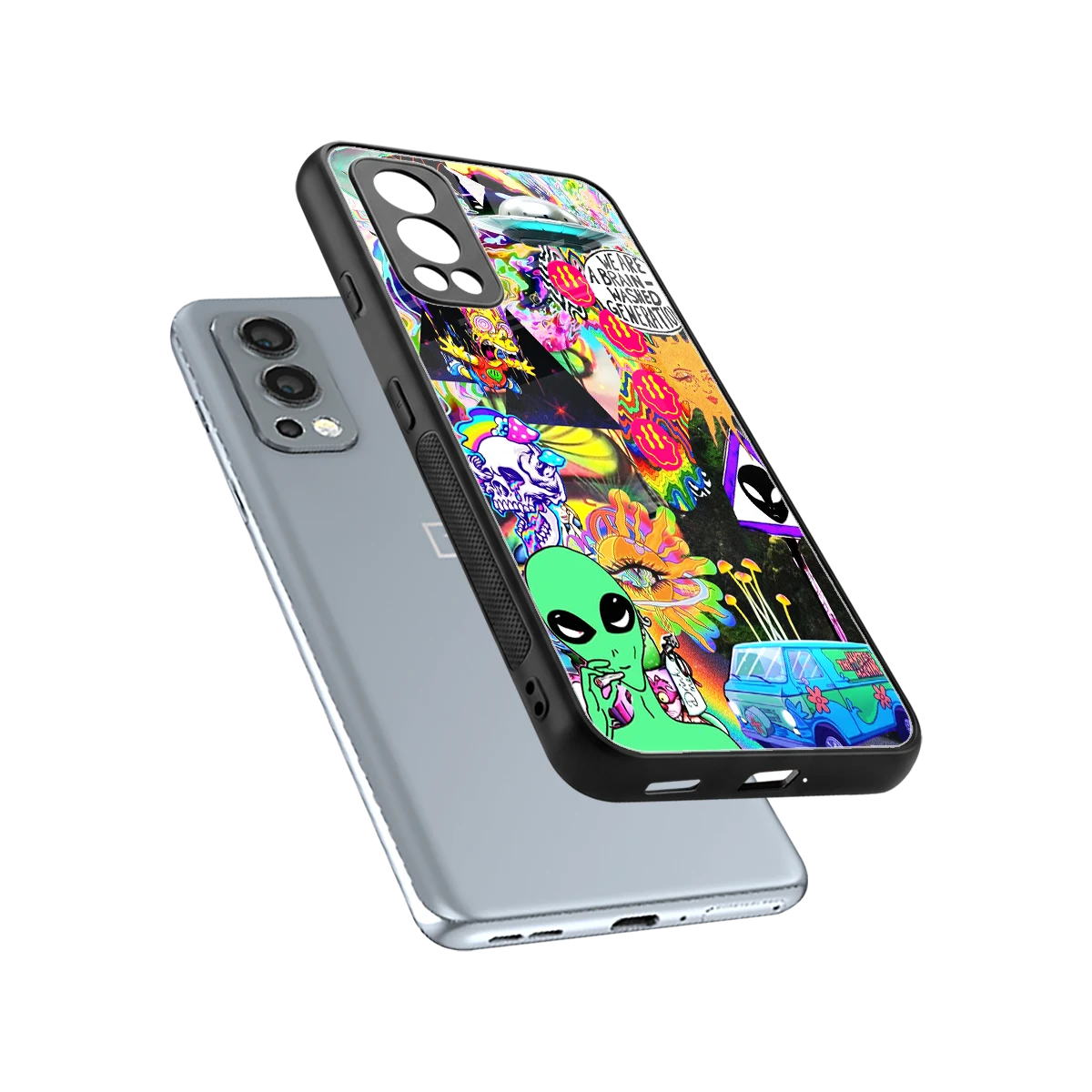 Alien Escape sleek oneplus nord 2 cover with tempered glass back and TPU edges
