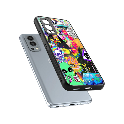 Alien Escape sleek oneplus nord 2 cover with tempered glass back and TPU edges