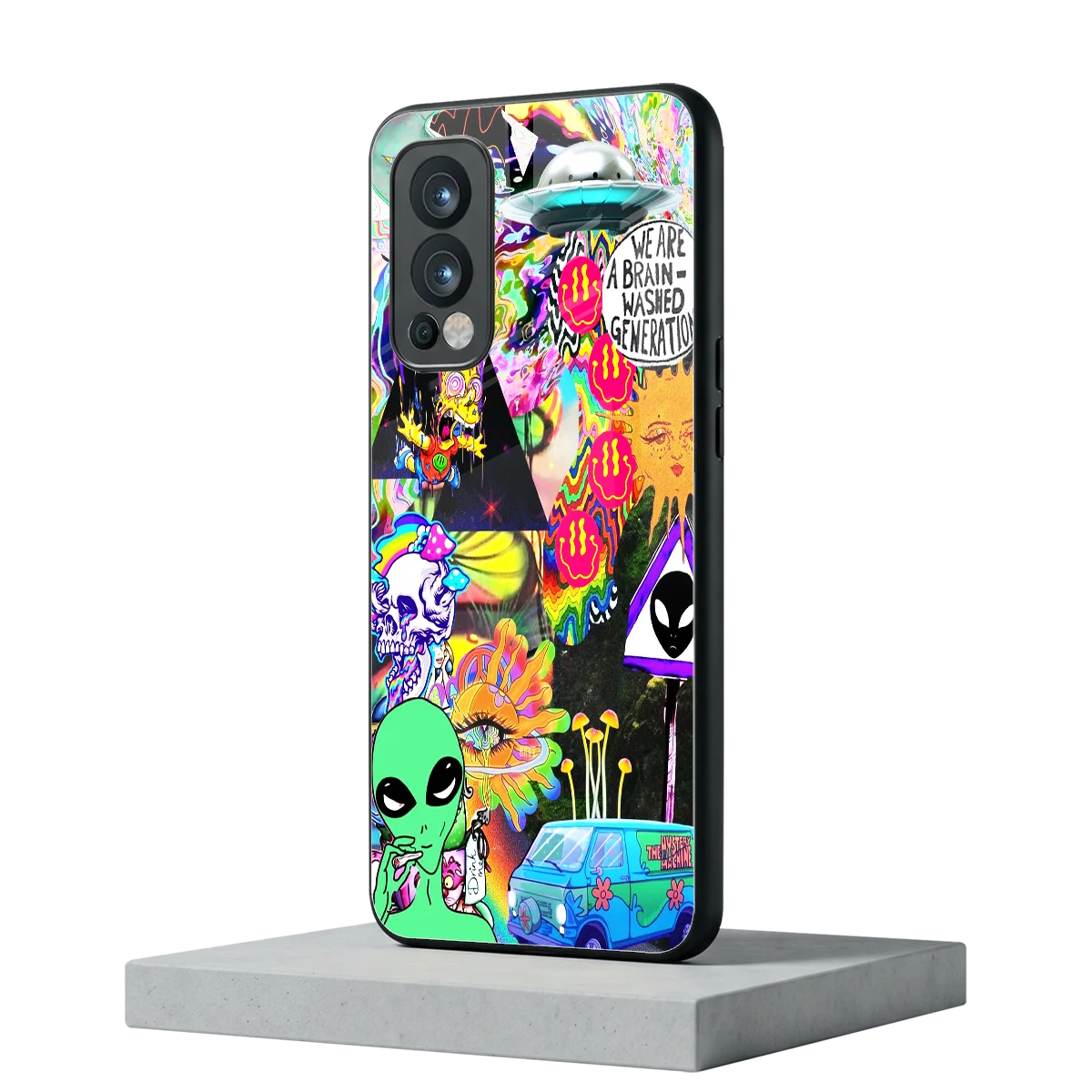Alien Escape oneplus nord 2 mobile cover | shockproof glass phone case