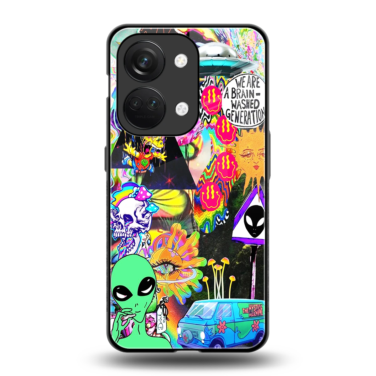 Alien Escape back phone cover | glass case for oneplus nord 3