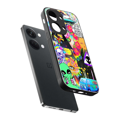 Alien Escape sleek oneplus nord 3 cover with tempered glass back and TPU edges