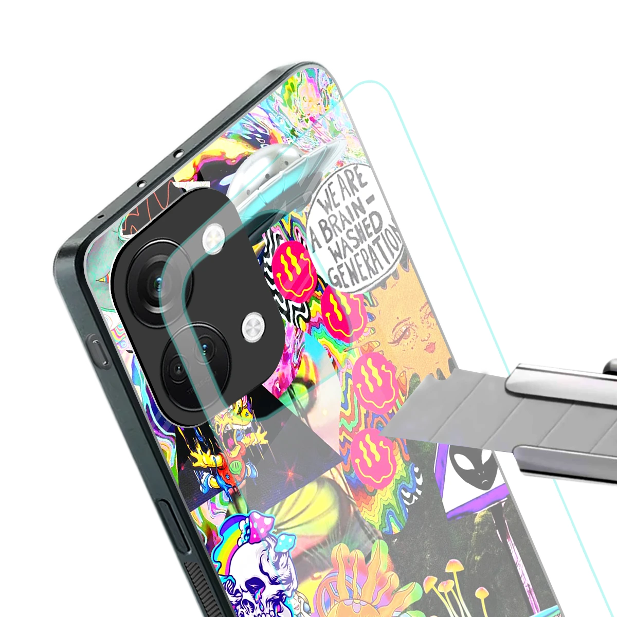 Alien Escape stylish phone case for oneplus nord 3 | glossy glass and slim fit