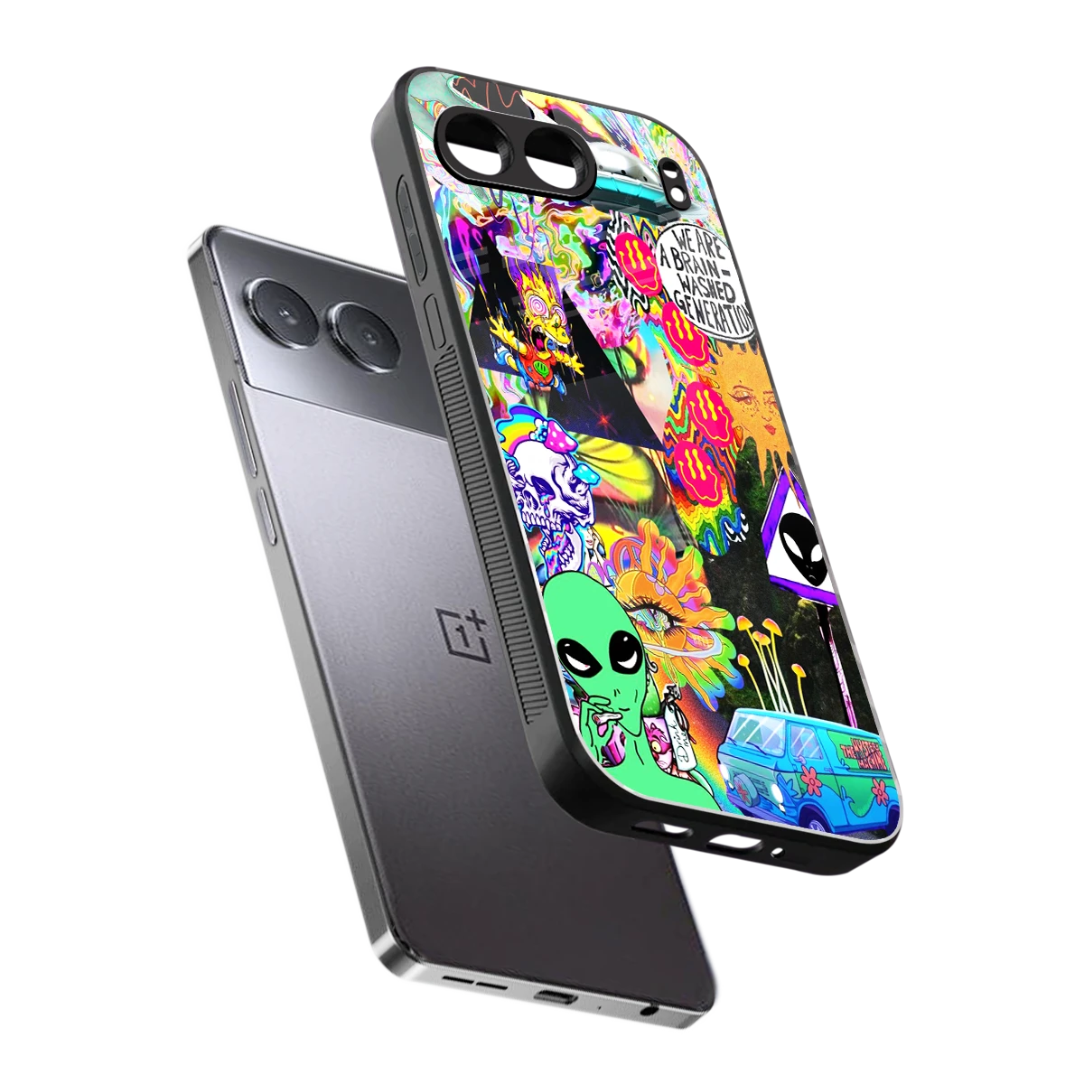 Alien Escape sleek oneplus nord 4 cover with tempered glass back and TPU edges