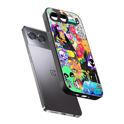 Alien Escape sleek oneplus nord 4 cover with tempered glass back and TPU edges