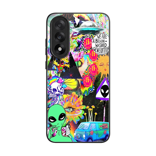 Alien Escape back phone cover | glass case for oneplus nord 5