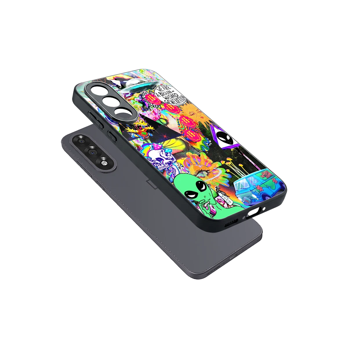 Alien Escape sleek oneplus nord 5 cover with tempered glass back and TPU edges