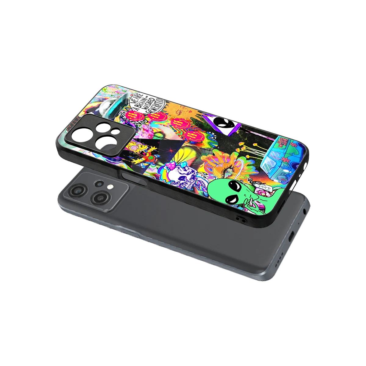 Alien Escape sleek oneplus nord ce 2 lite cover with tempered glass back and TPU edges