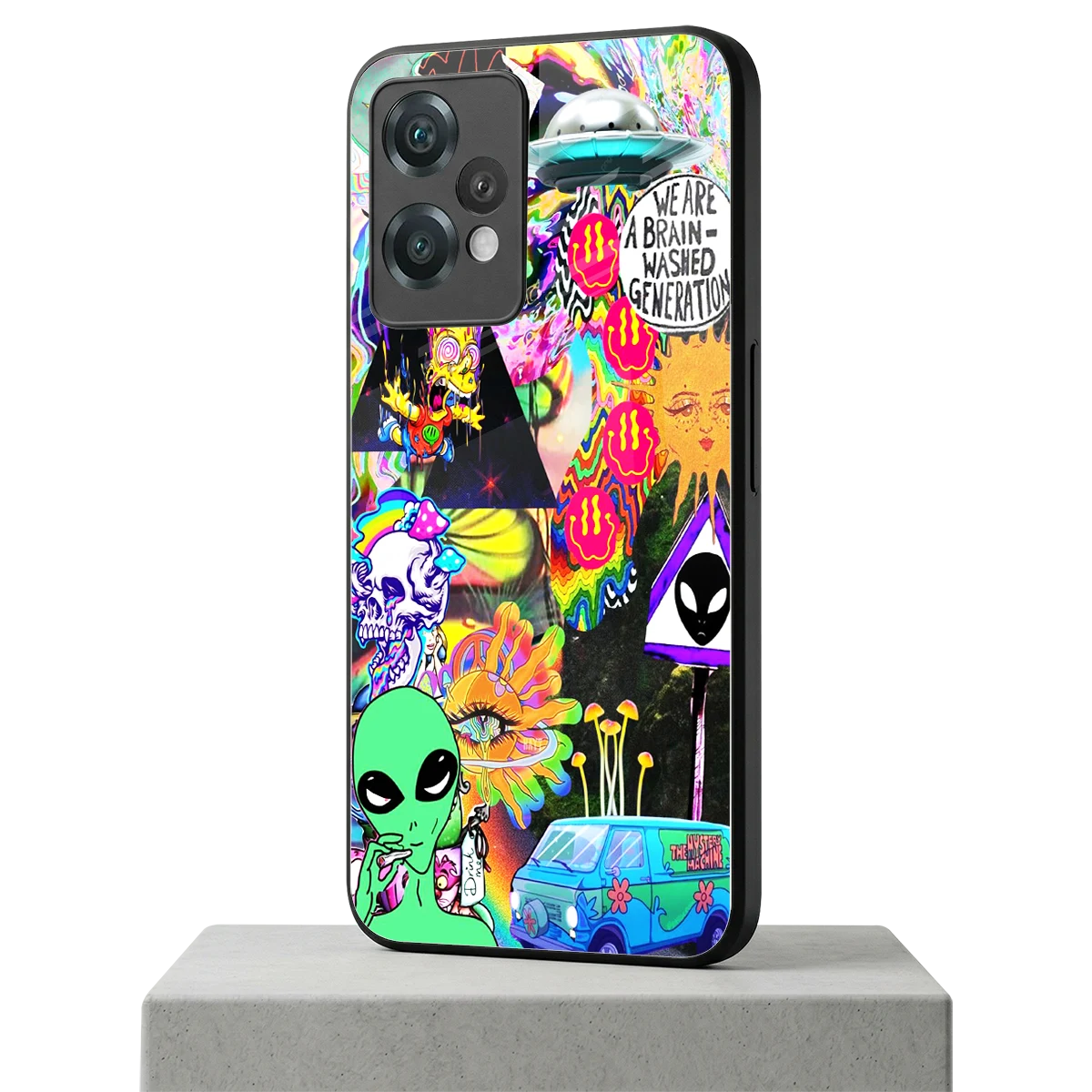 Alien Escape oneplus nord ce 2 lite mobile cover | shockproof glass phone case
