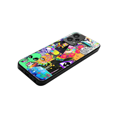Alien Escape stylish phone case for oneplus nord ce 2 lite | glossy glass and slim fit