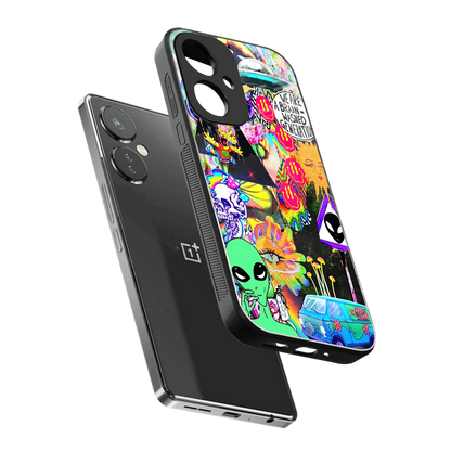 Alien Escape sleek oneplus nord ce 3 cover with tempered glass back and TPU edges