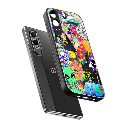 Alien Escape sleek oneplus nord ce 4 lite cover with tempered glass back and TPU edges