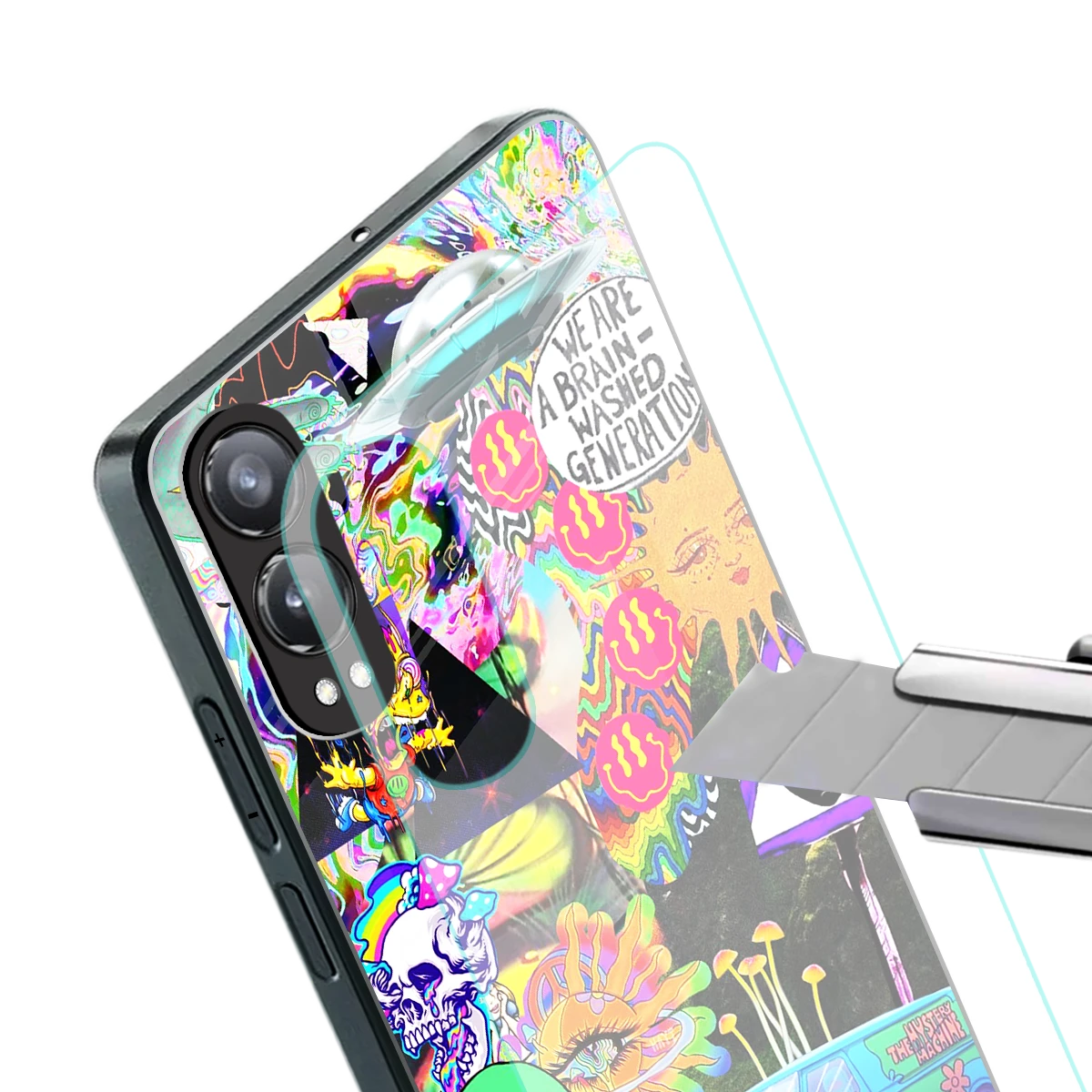 Alien Escape stylish phone case for oneplus nord ce 4 lite | glossy glass and slim fit