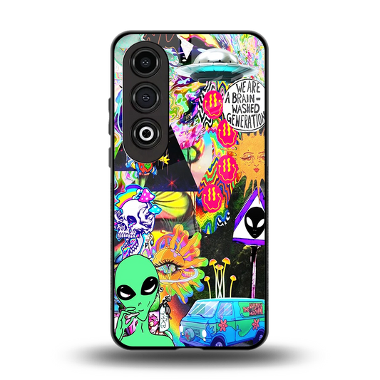 Alien Escape back phone cover | glass case for oneplus nord ce 4