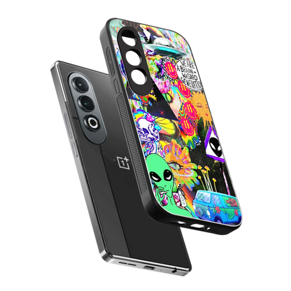 Alien Escape sleek oneplus nord ce 4 cover with tempered glass back and TPU edges