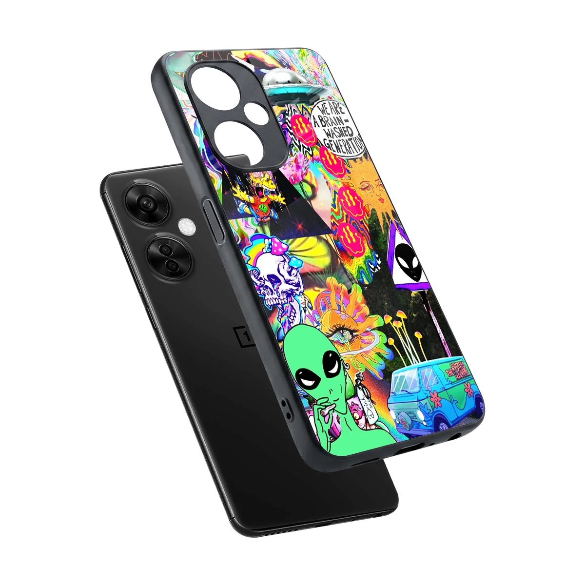 Alien Escape sleek oneplus nord ce 3 lite cover with tempered glass back and TPU edges