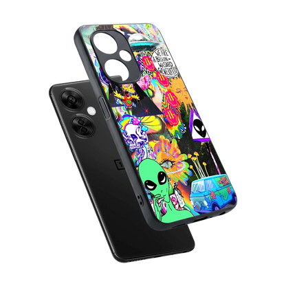 Alien Escape sleek oneplus nord ce 3 lite cover with tempered glass back and TPU edges