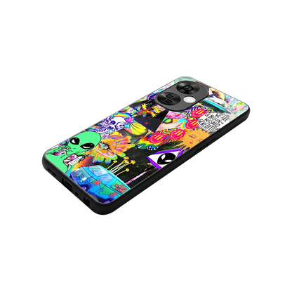 Alien Escape stylish phone case for oneplus nord ce 3 lite | glossy glass and slim fit